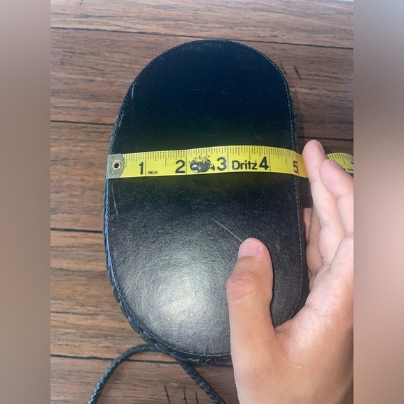 Vintage🖤woven leather bag top handle basket bag black shoulder bag crossbody - Picture 15 of 16